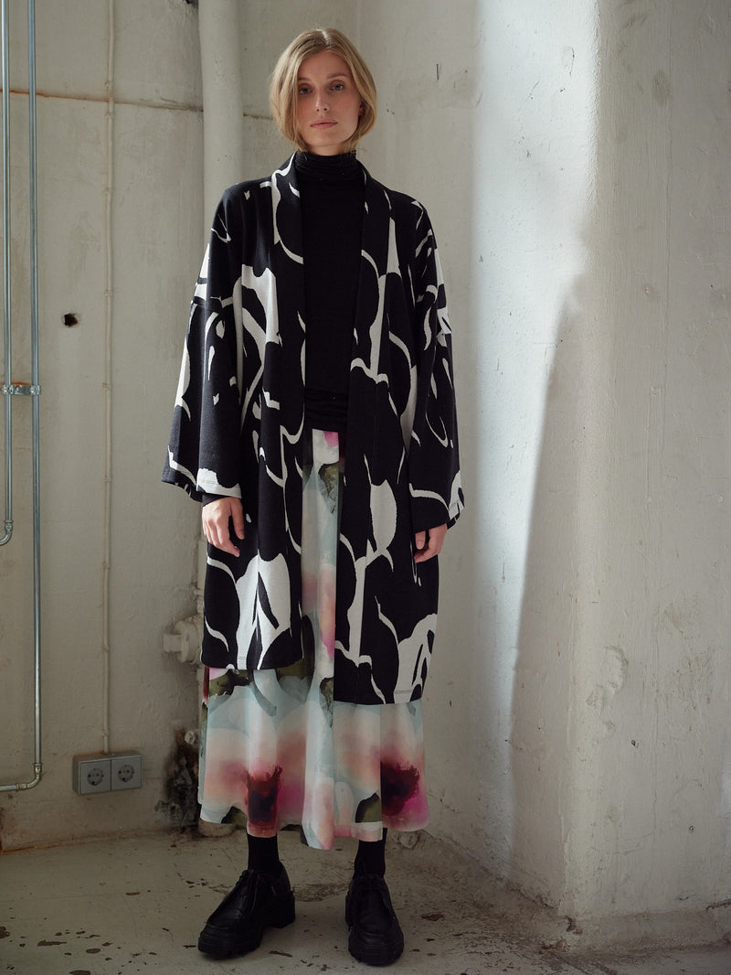 Jacquard kimono jacket sales