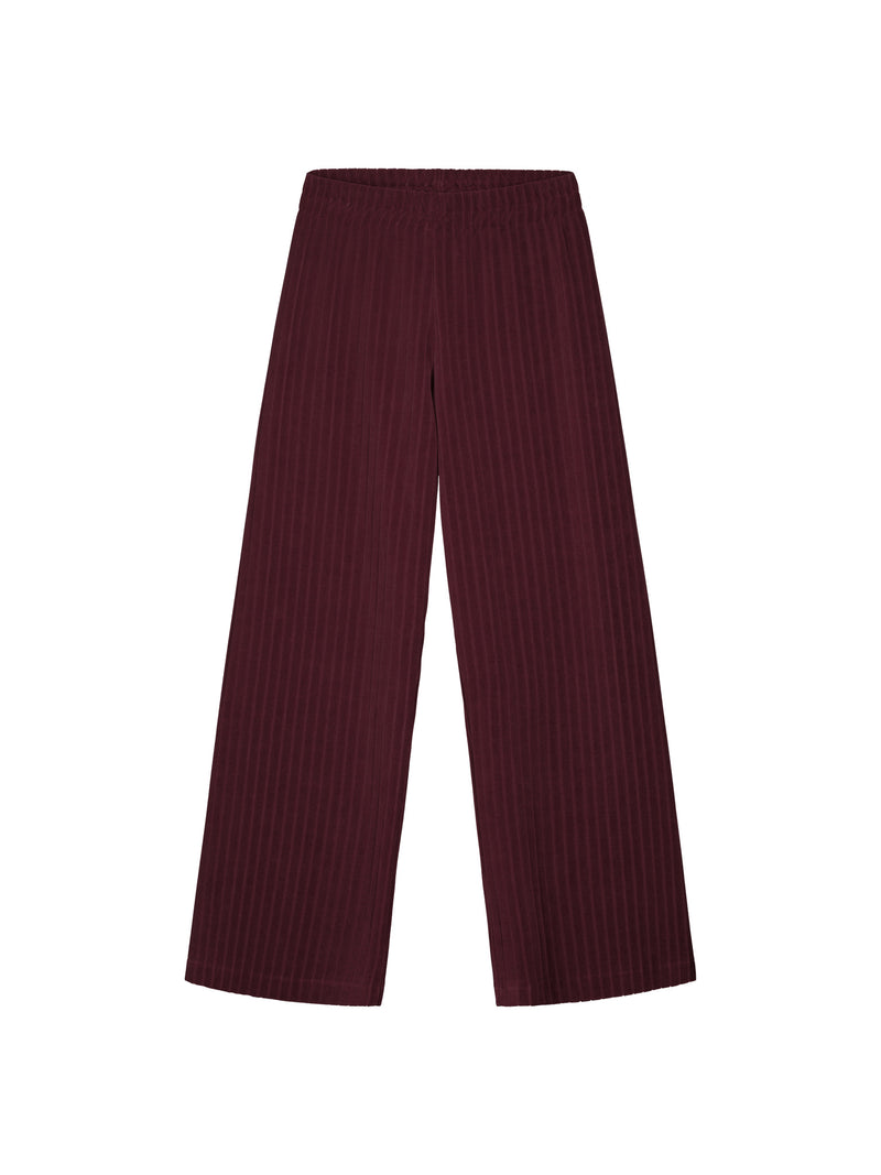 Velour Pants, Burgundy, adults