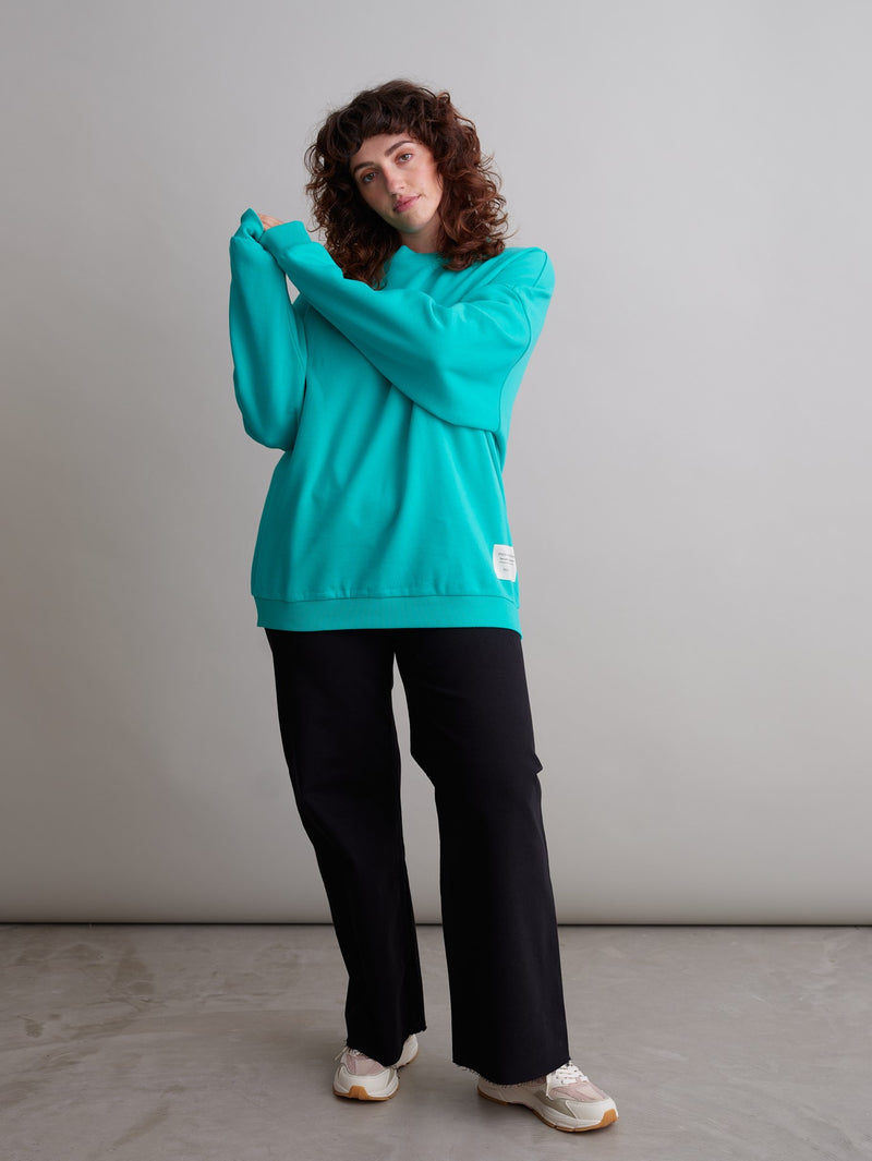 Superpower Oversize Sweatshirt, Atlantis, adults