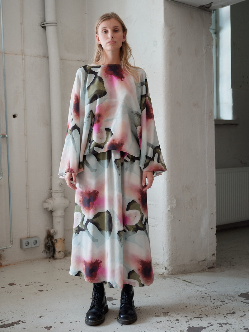 Pastel Floral Tencel shirt, adults