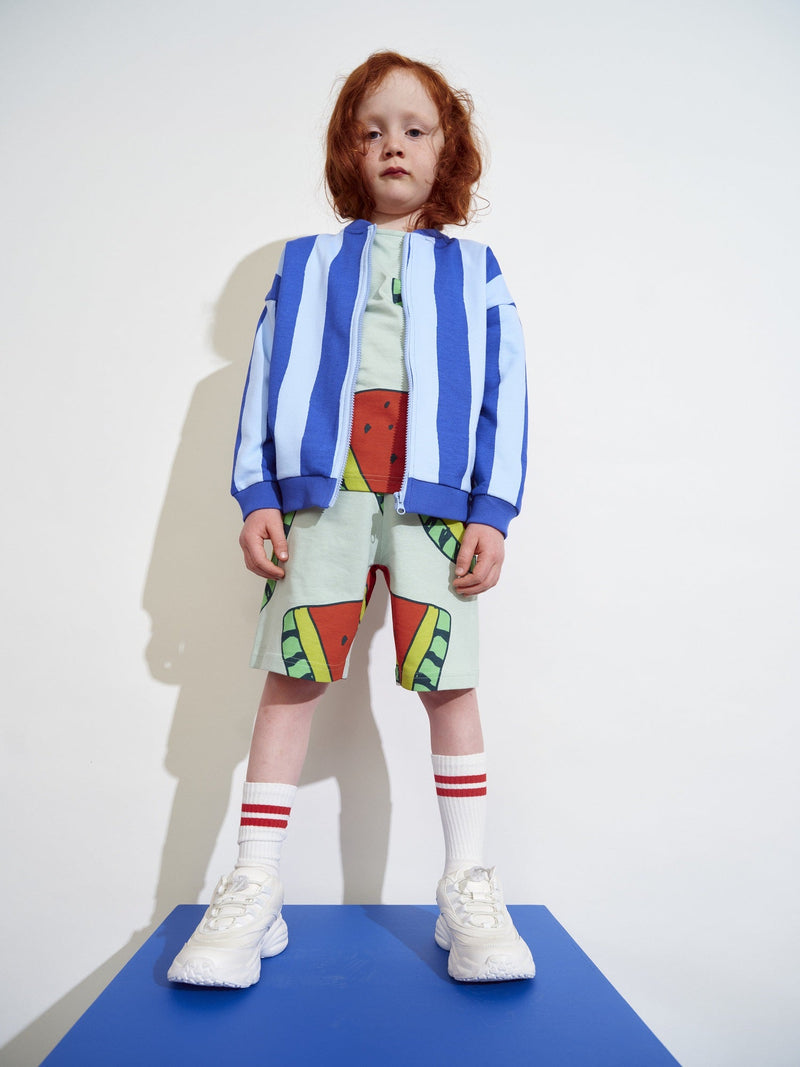 Ripple bomber jacket with applique