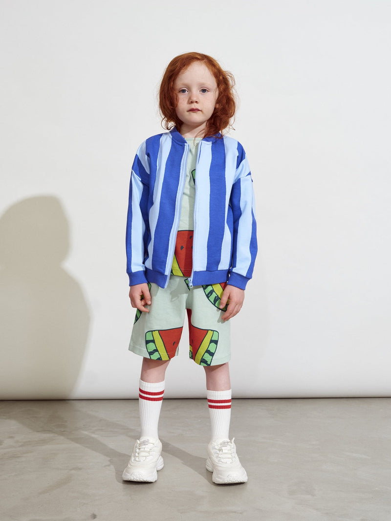 Ripple bomber jacket with applique