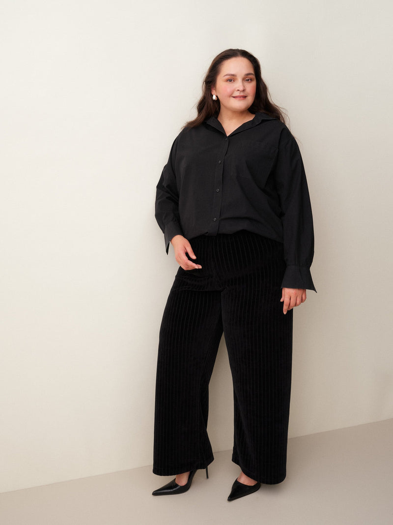 Velour pants, Black