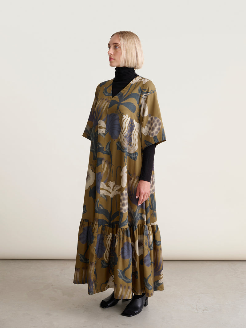 Sea Flowers maxi dress, adults