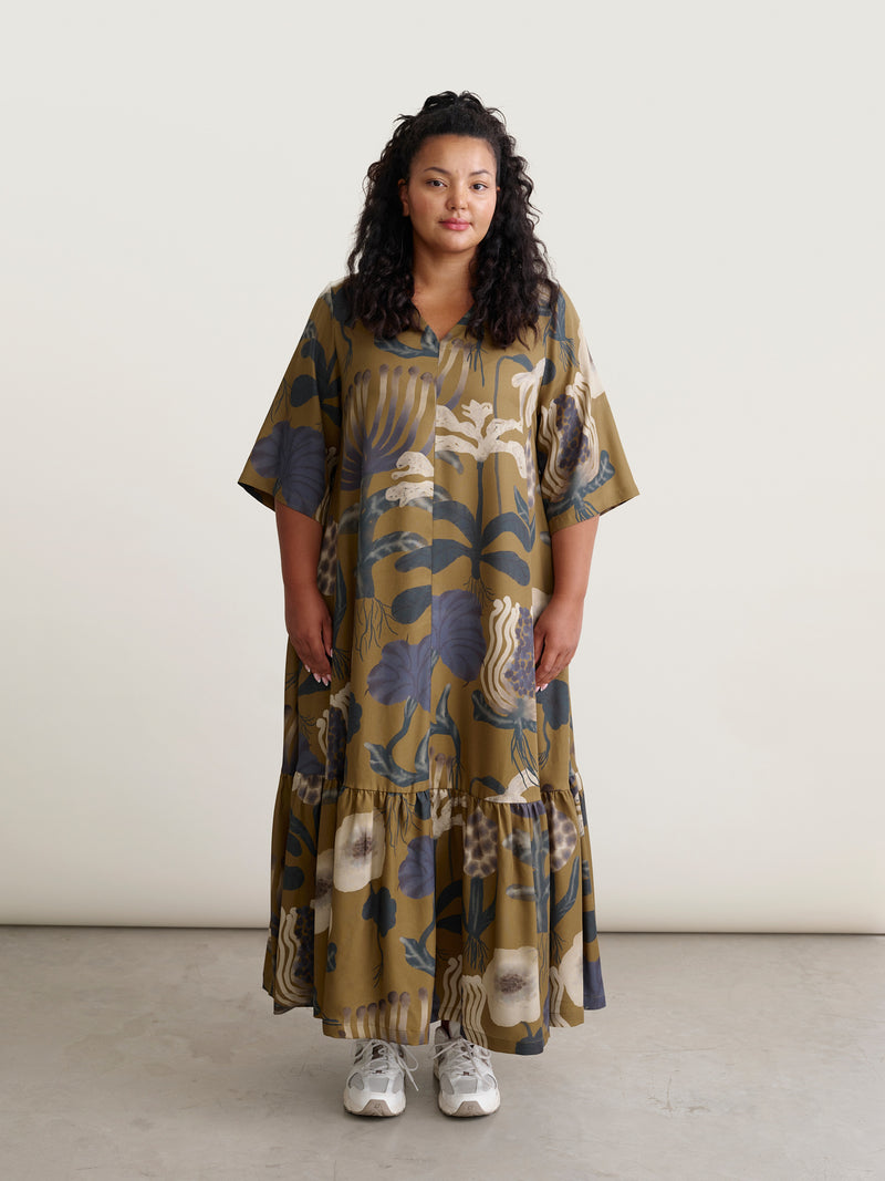 Sea Flowers maxi dress, adults