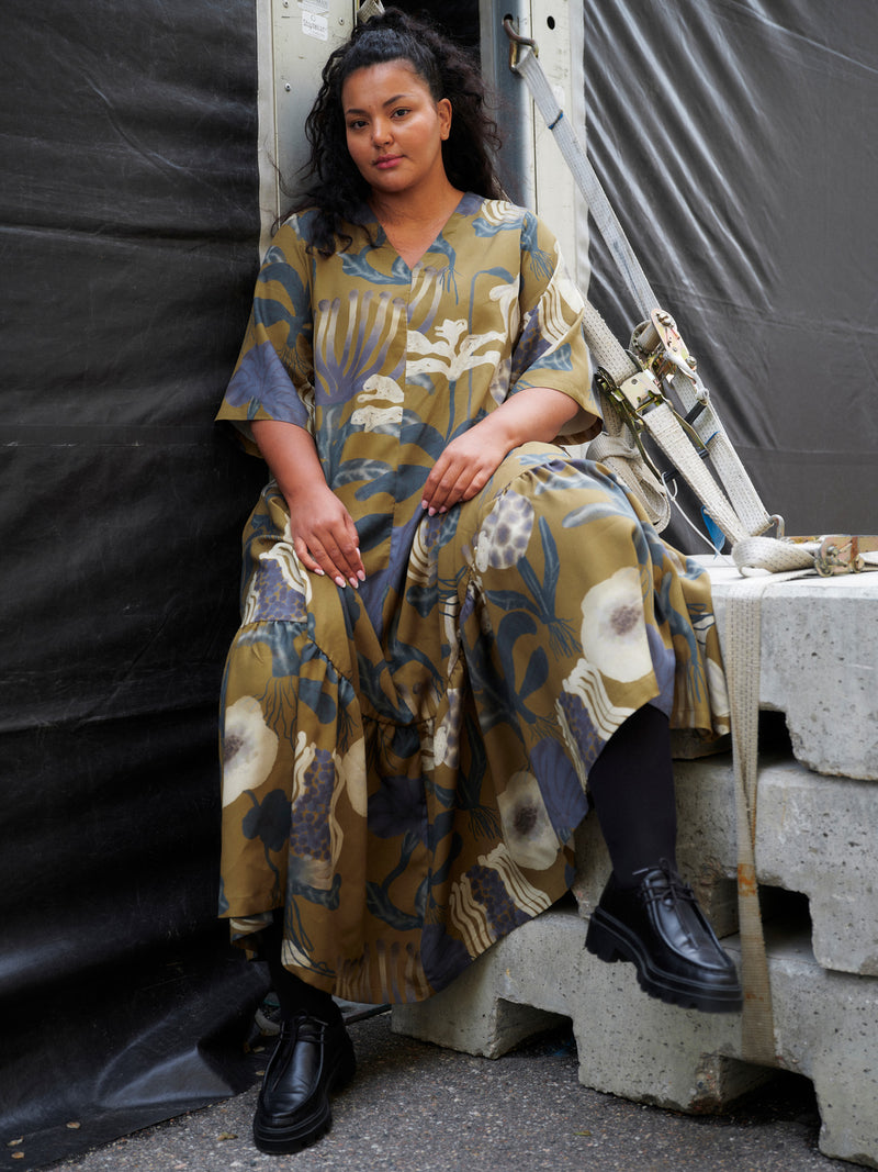 Sea Flowers maxi dress, adults