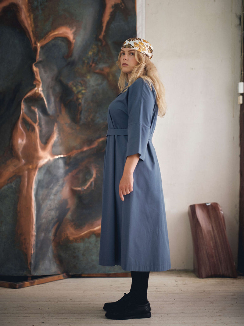 Ellie twill dress, Vintage Indigo – EN Mainio