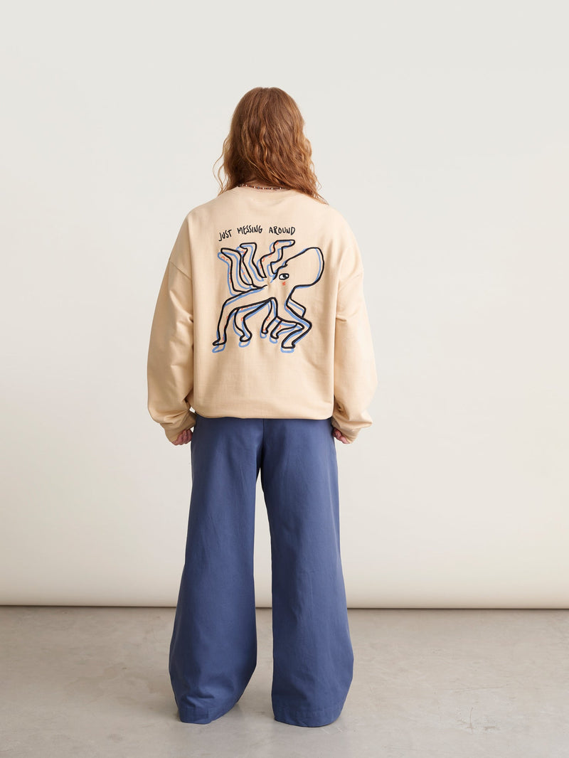 Laila twill pants, Vintage Indigo