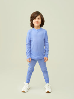 Merino Wool Leggings, sky blue