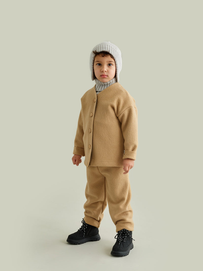 Boiled Wool Pants, beige