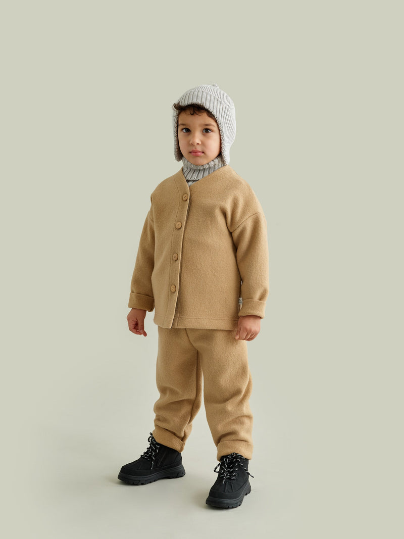 Boiled Wool Pants, beige