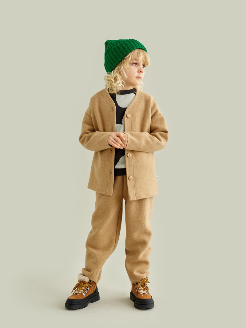 Boiled Wool Pants, beige