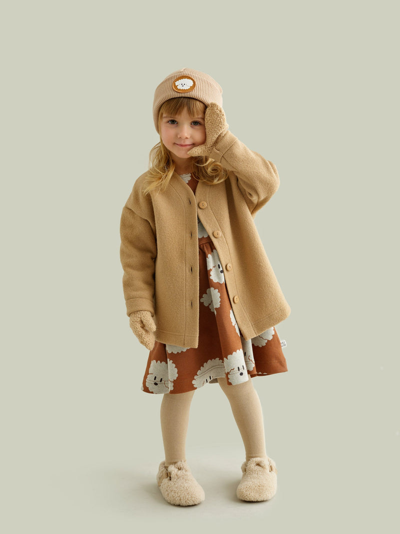 Boiled Wool Jacket, beige