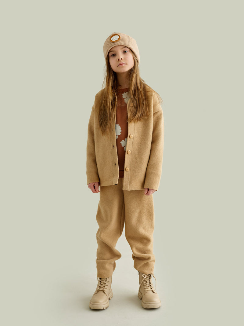 Boiled Wool Pants, beige