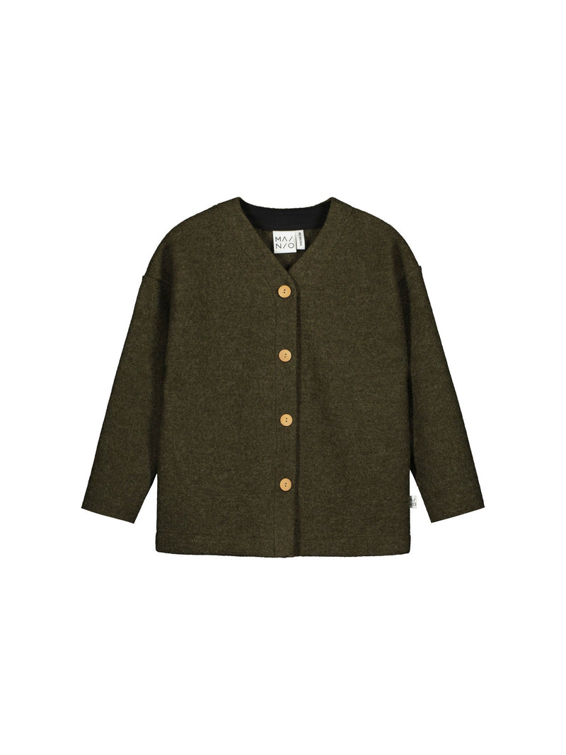 Boiled Wool Jacket, dark forest green