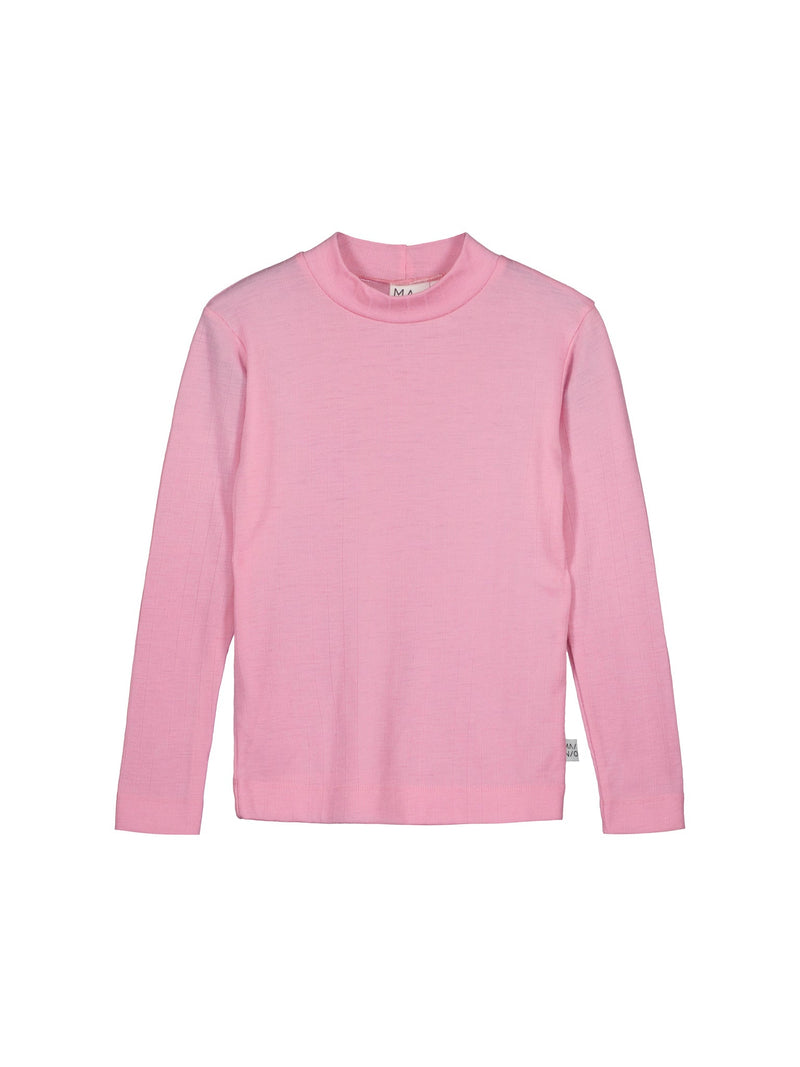 Merino Wool Shirt, pink cosmos