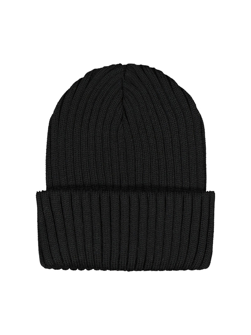 Merino Wool Beanie, black