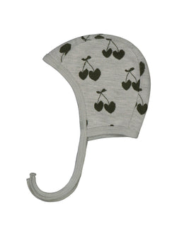 Cherry Love Merino Wool Baby Bonnet