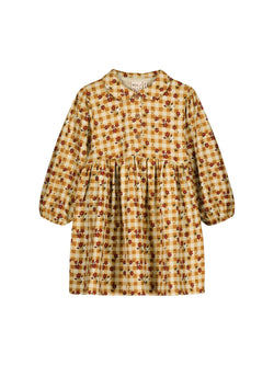 Plaid Flowers Dress