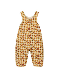 Plaid Flowers Dungarees