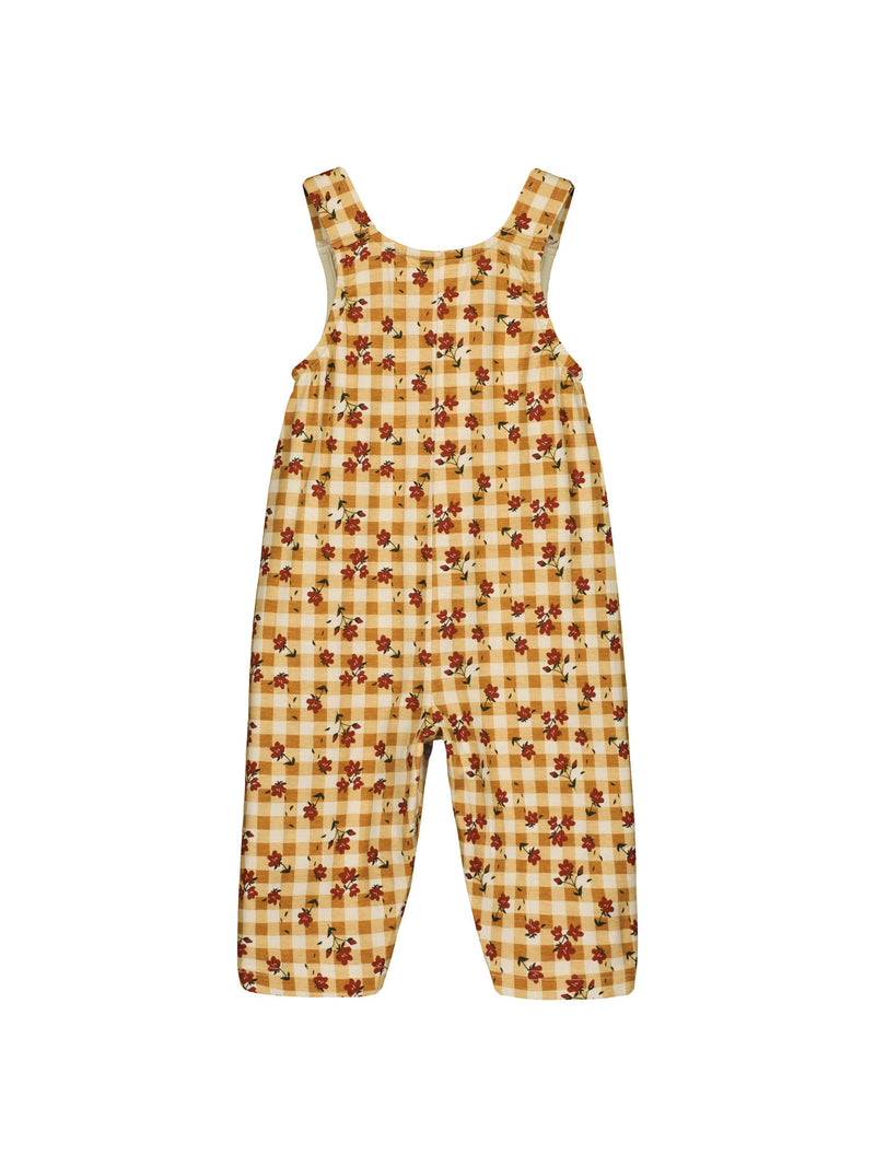 Plaid Flowers Dungarees