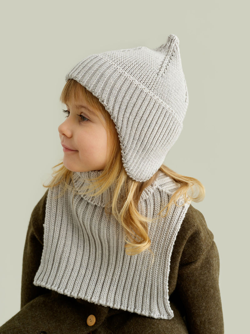 Pointy Beanie, pearl grey