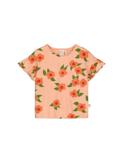 Midsummer Rose Frill Shirt, peach