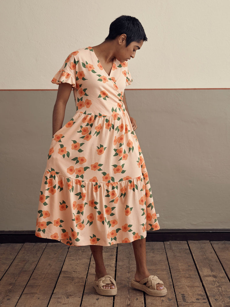 Midsummer Rose Dress, peach, adults