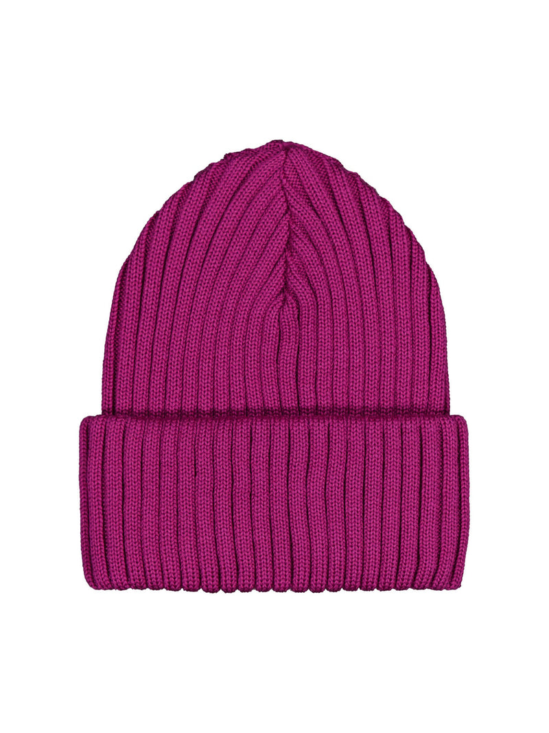Merino Wool Beanie, fuchsia