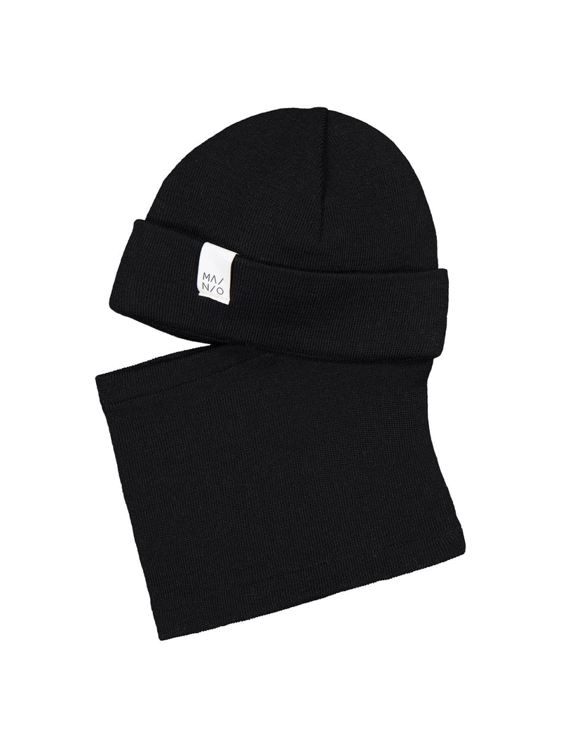 Fisherman Merino Wool Balaclava, black