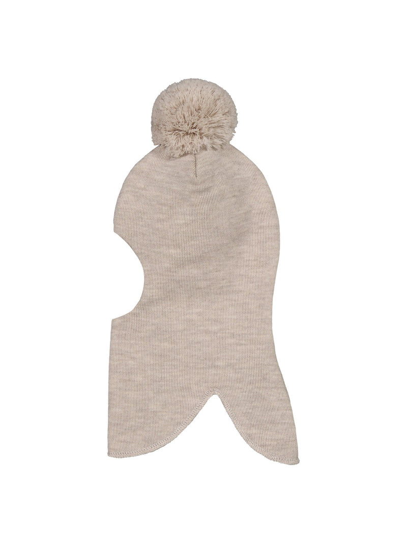 Pompom Balaclava, sand grey