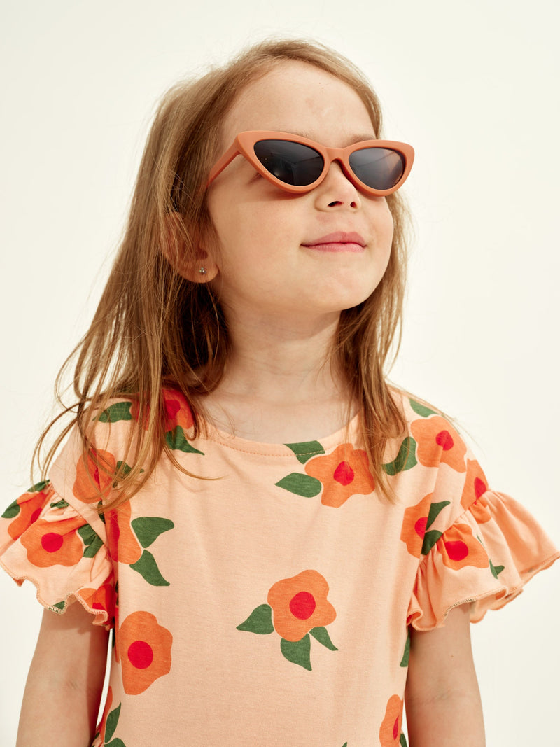 Midsummer Rose Frill Shirt, peach