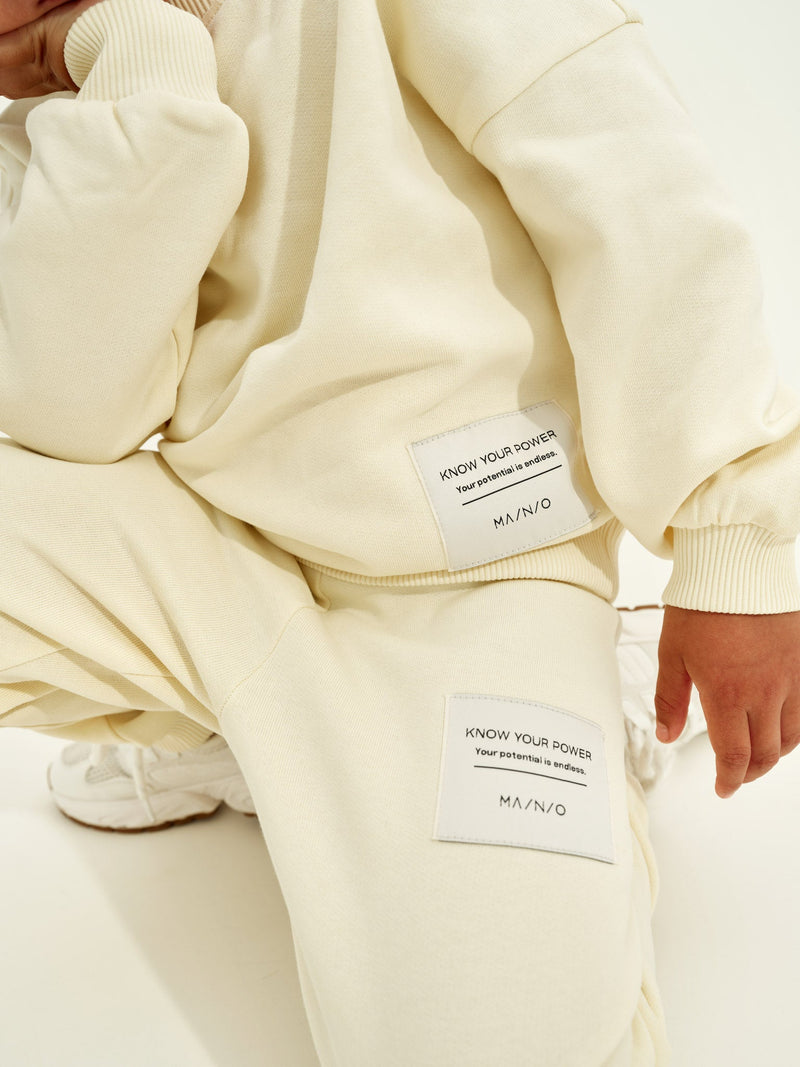 Superpower Sweatpants, pale yellow
