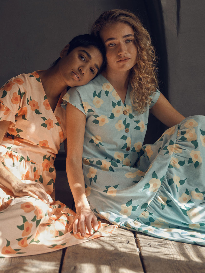 Midsummer Rose Dress, peach, adults