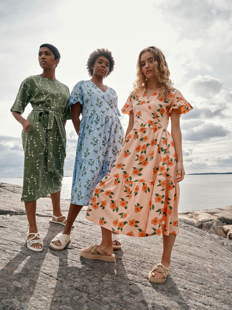 Midsummer Rose Dress, peach, adults