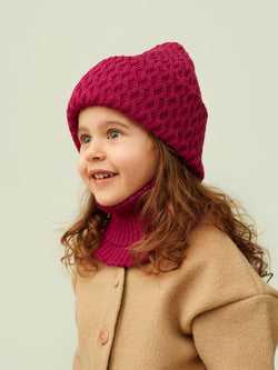 Honeycomb Beanie, fuchsia