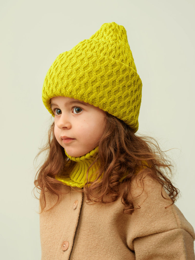 Honeycomb beanie, lime