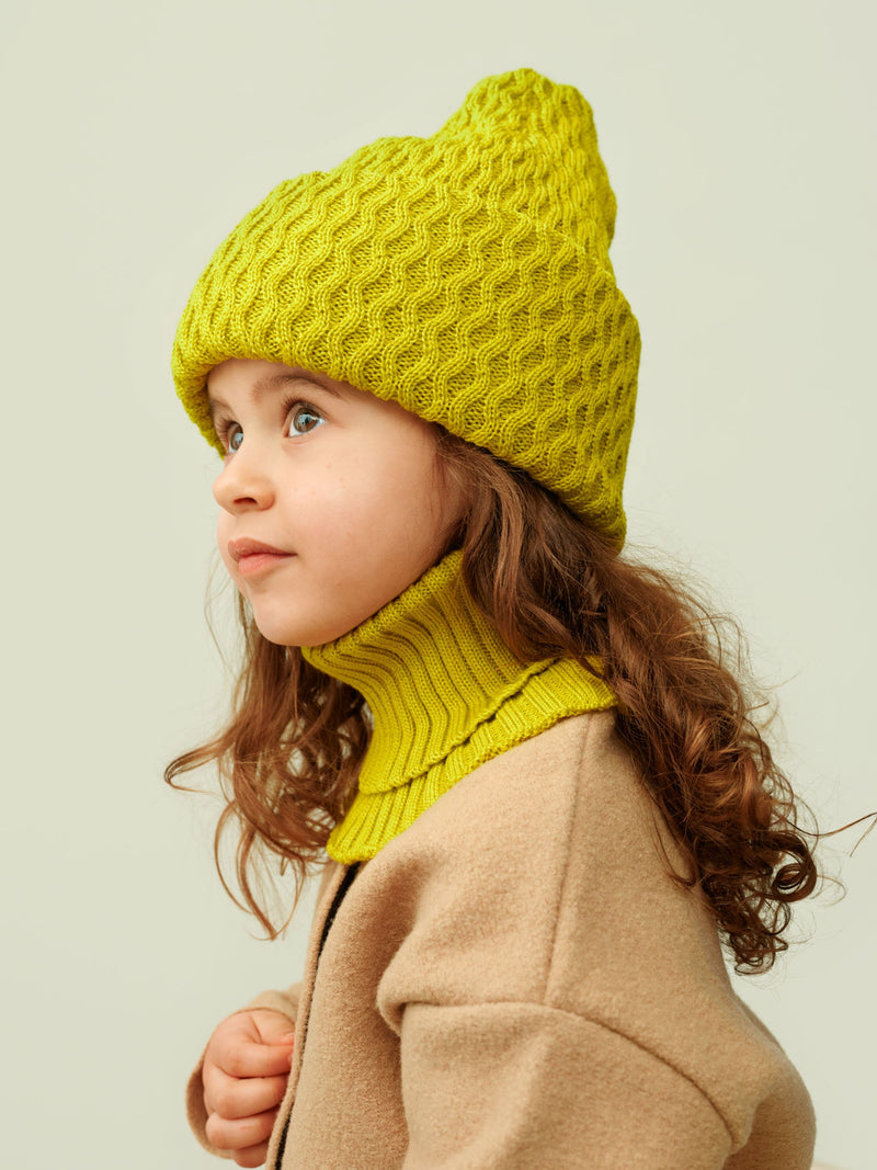 Honeycomb beanie, lime