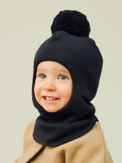 Pompom Balaclava, black