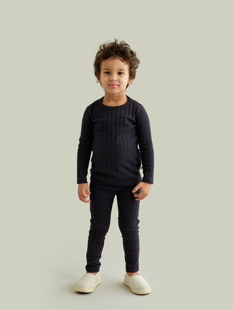 Wide Rib Leggings, ash black