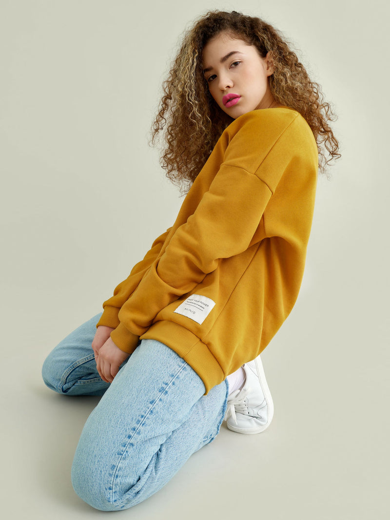 Superpower Sweatshirt, mustard, adults