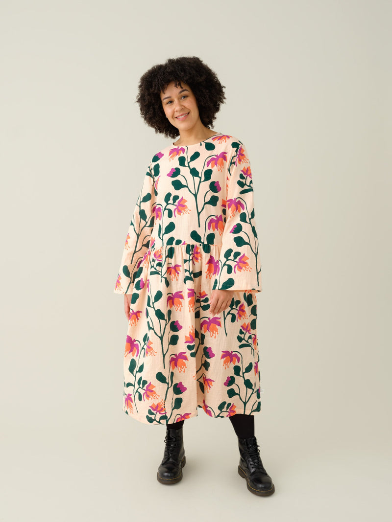 Peach Botania Muslin Dress, adults