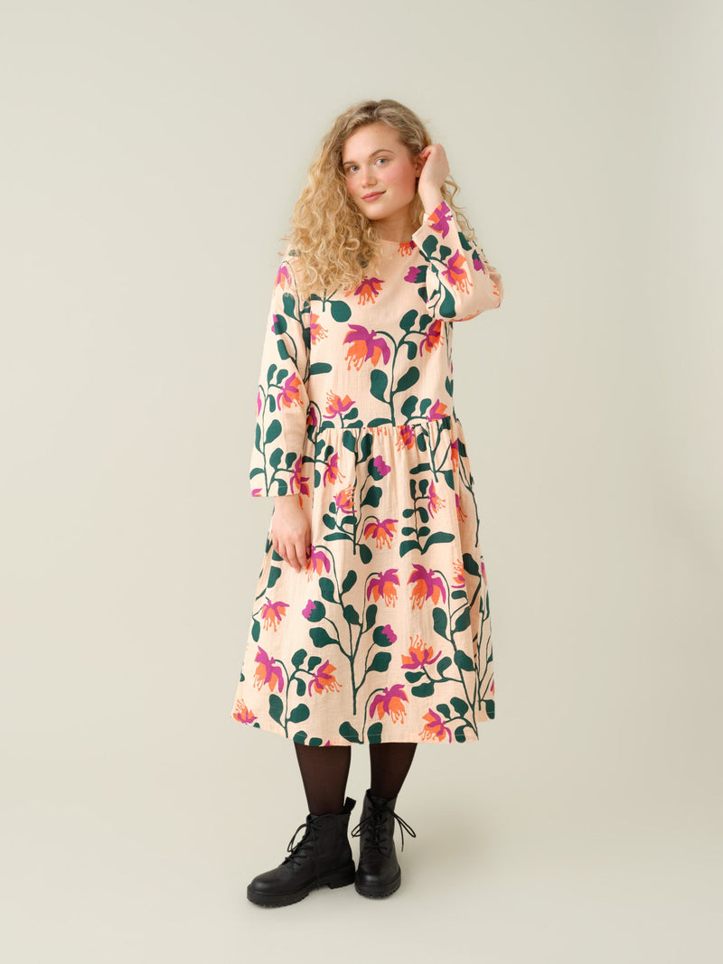 Peach Botania Muslin Dress, adults