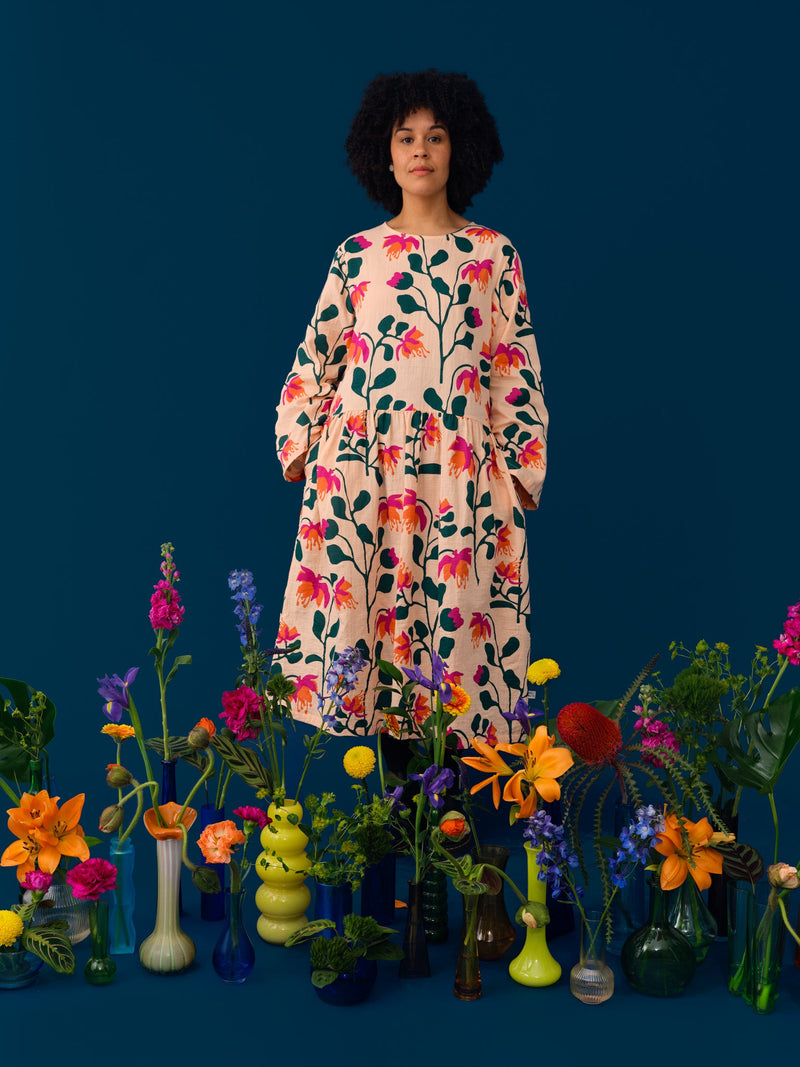 Peach Botania Muslin Dress, adults