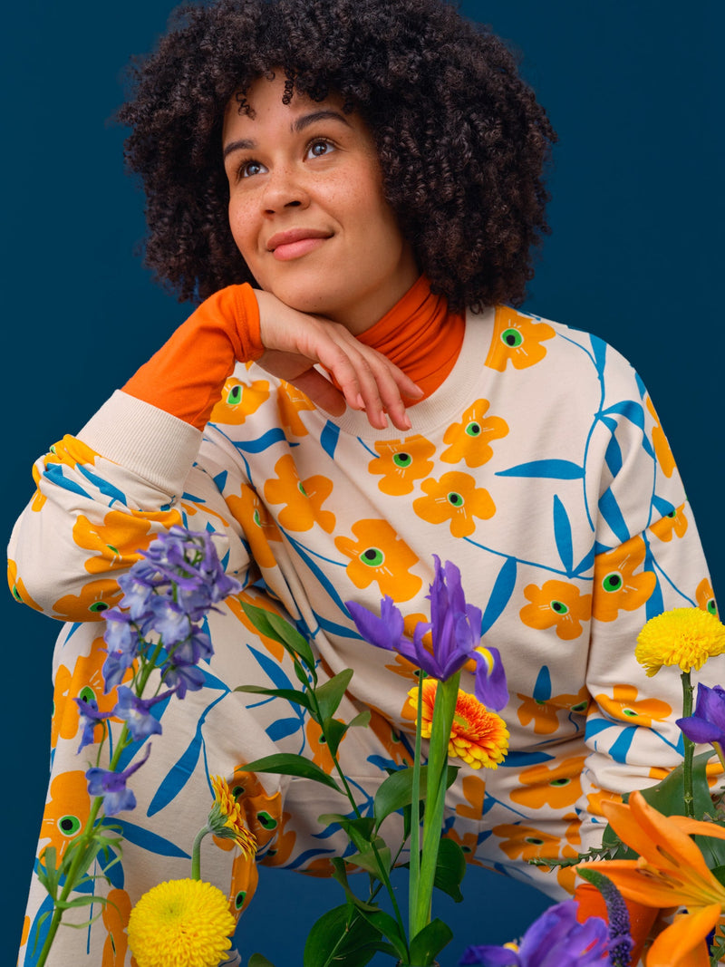 Happy Blooms Sweatshirt, adults