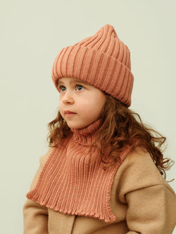 Merino Wool Beanie, rose