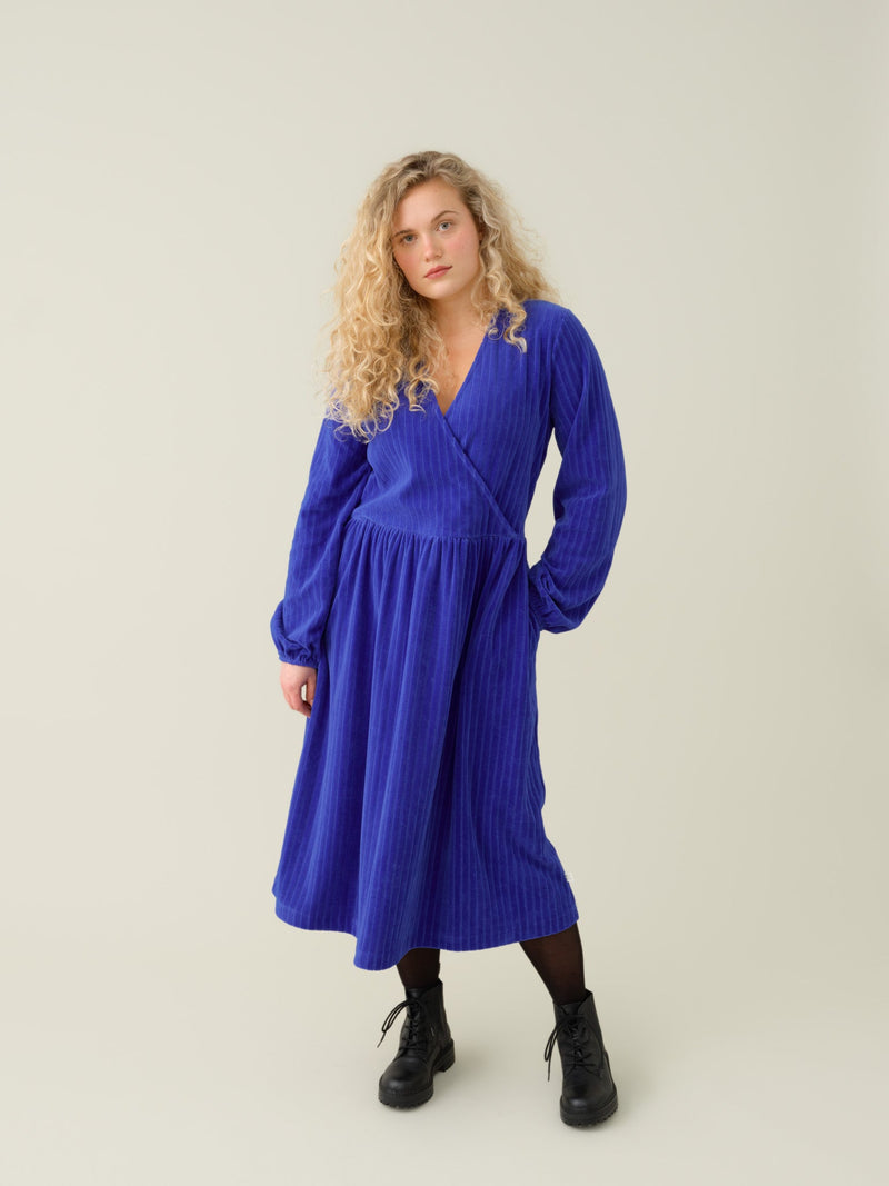 Velour Dress, dazzling blue, adults